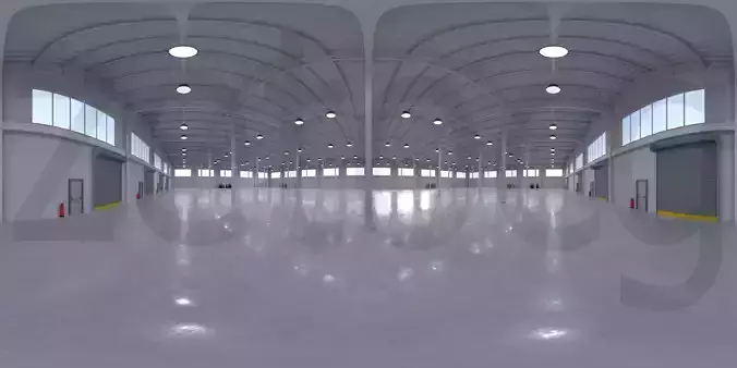 HDRI - Industrial Warehouse Interior 5