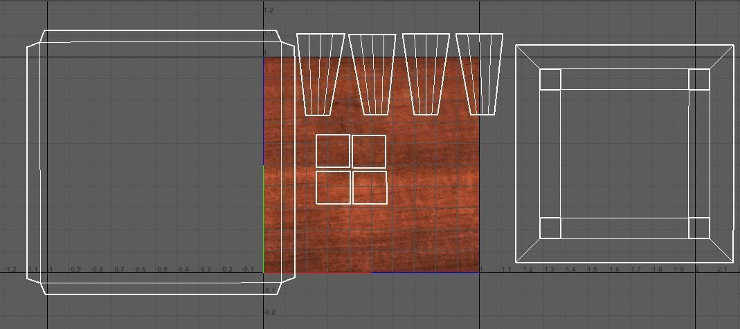 Simple table and chairs Low-poly 3D model_5