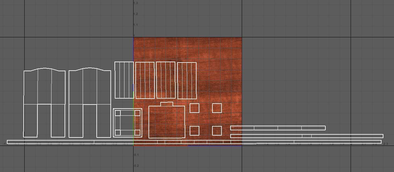 Simple table and chairs Low-poly 3D model_4