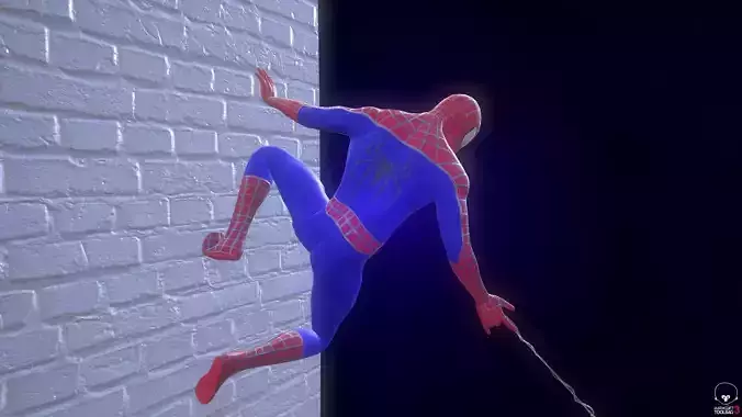 Low poly Spiderman model amazing spider man animation
