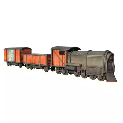 Low Poly Game Ready Train old