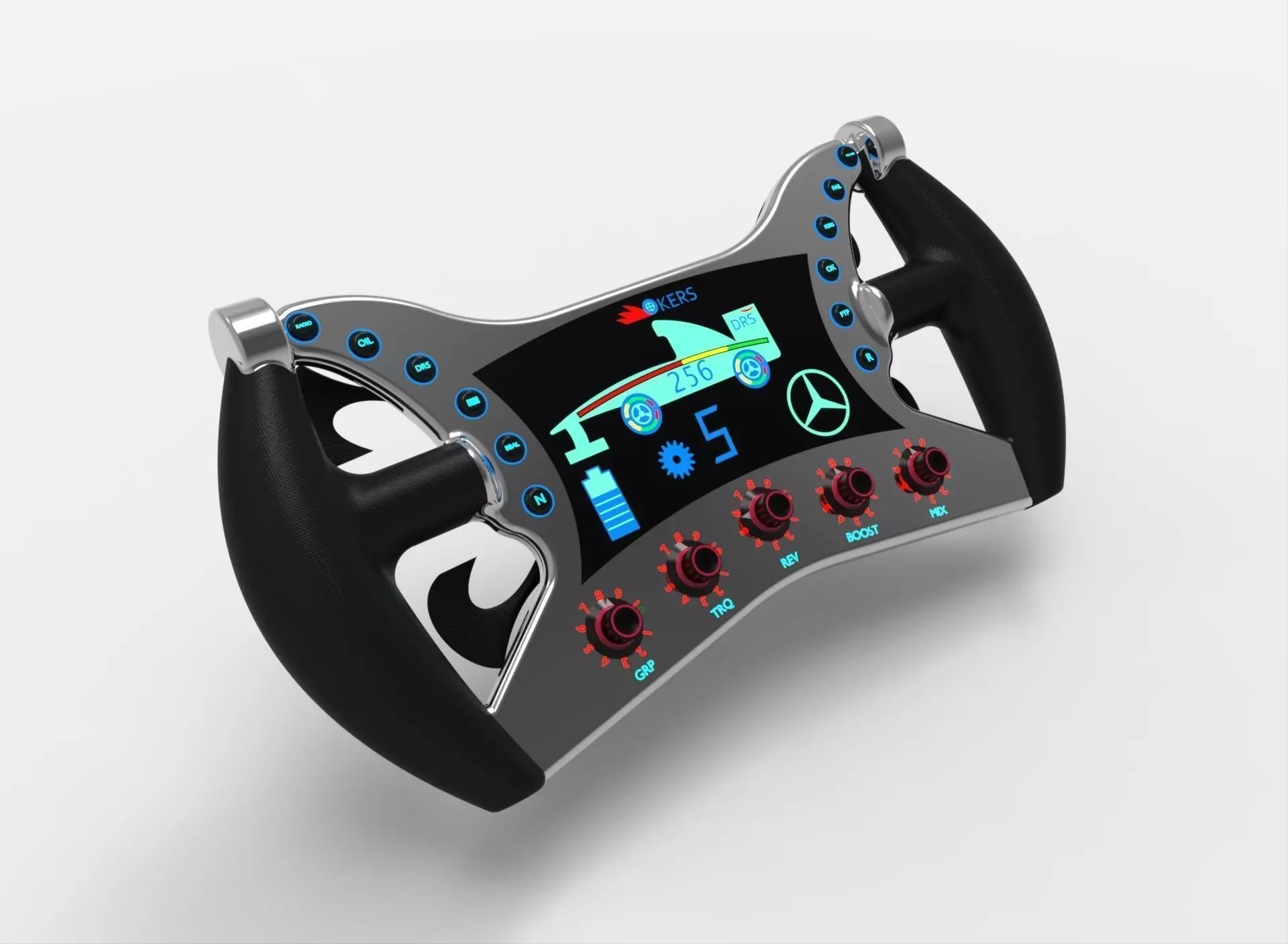 F1 Steering Wheel Free 3D model_0