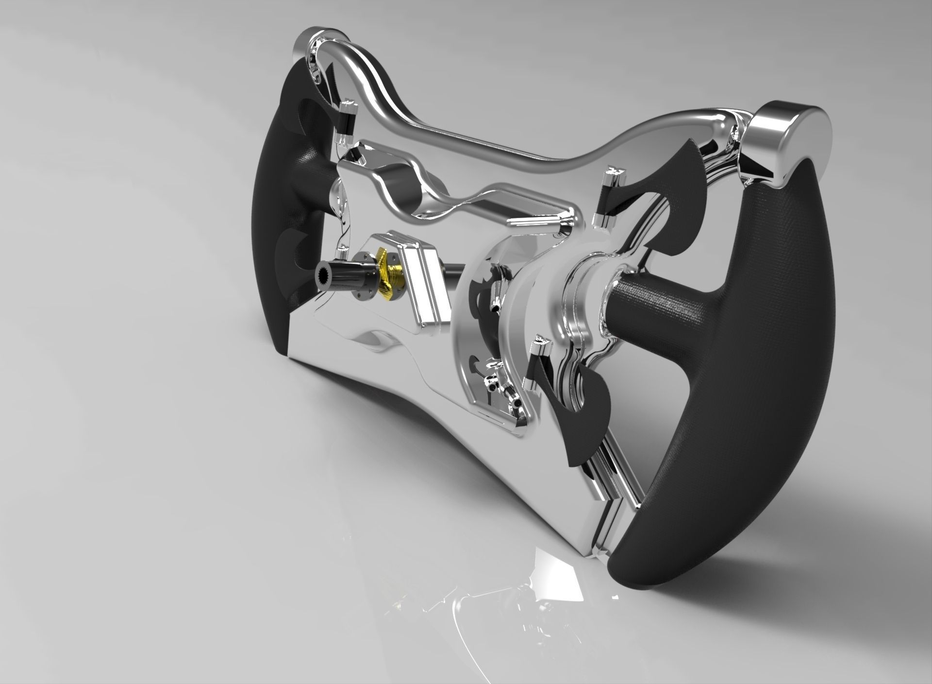 F1 Steering Wheel Free 3D model_12