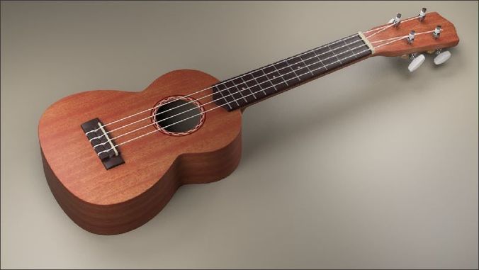 Ukulele wooden 3D model