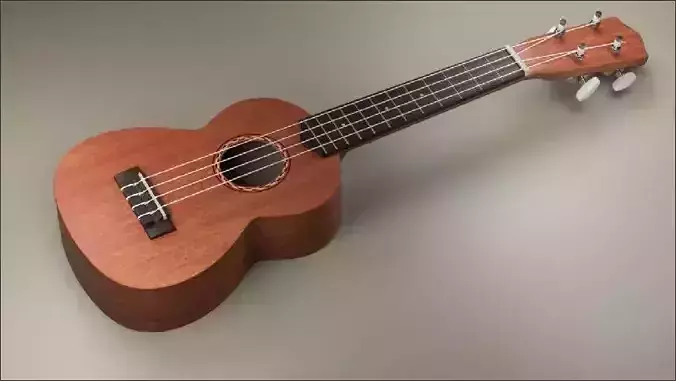 Ukulele wooden 3D model