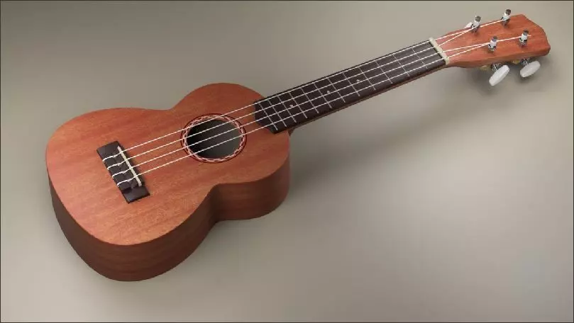 Ukulele wooden 3D model_0