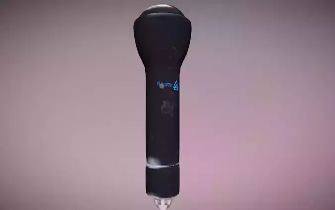 low poly Flashlight stylus pen Free low-poly 3D model