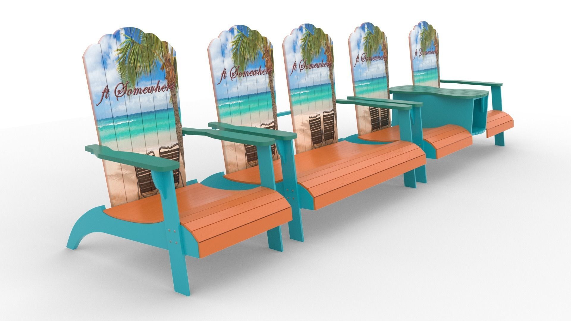 Fishing Chair Low-poly 3D model_2