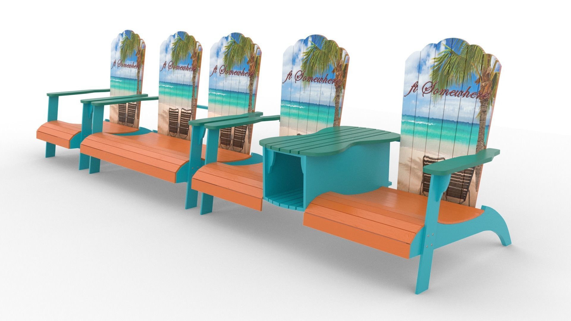 Fishing Chair Low-poly 3D model_3