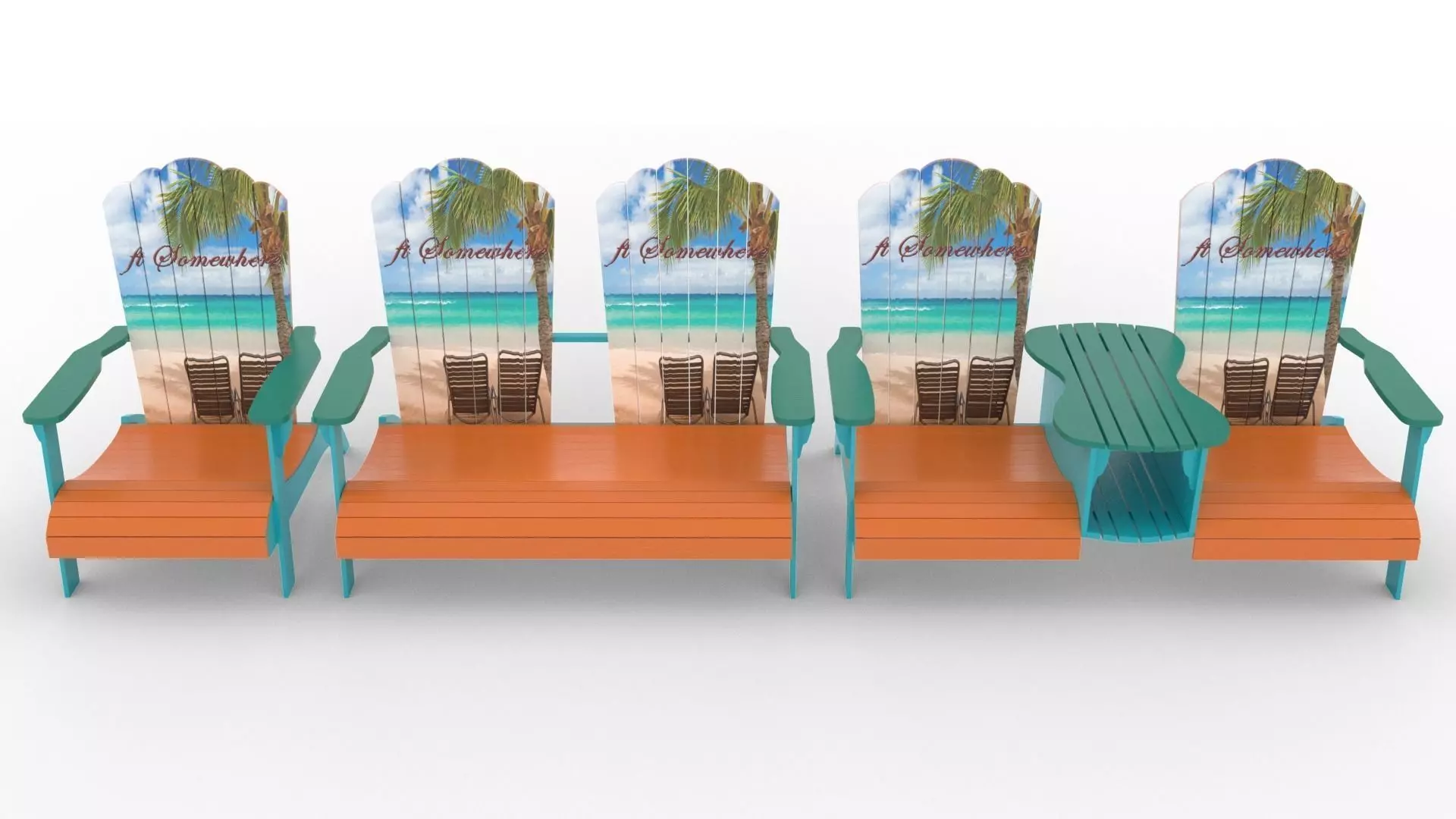 Fishing Chair Low-poly 3D model_0