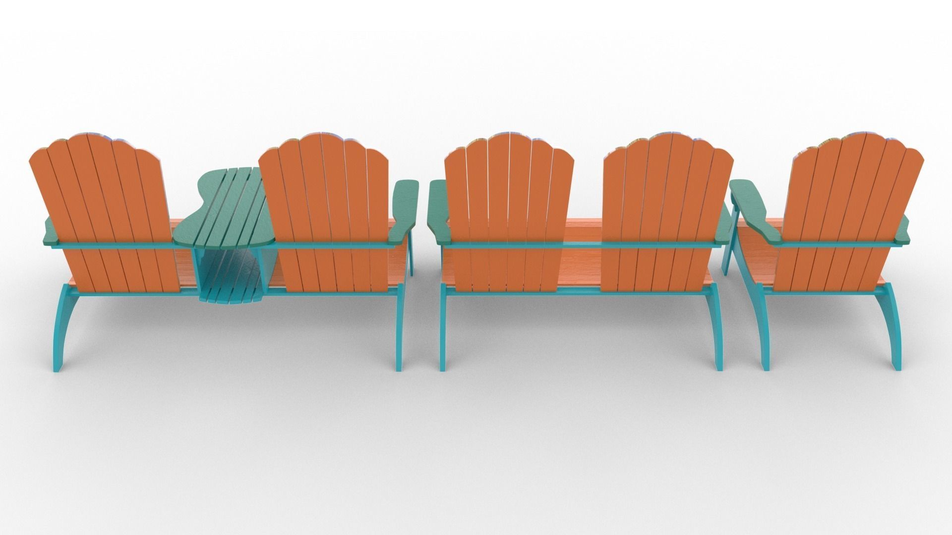 Fishing Chair Low-poly 3D model_1