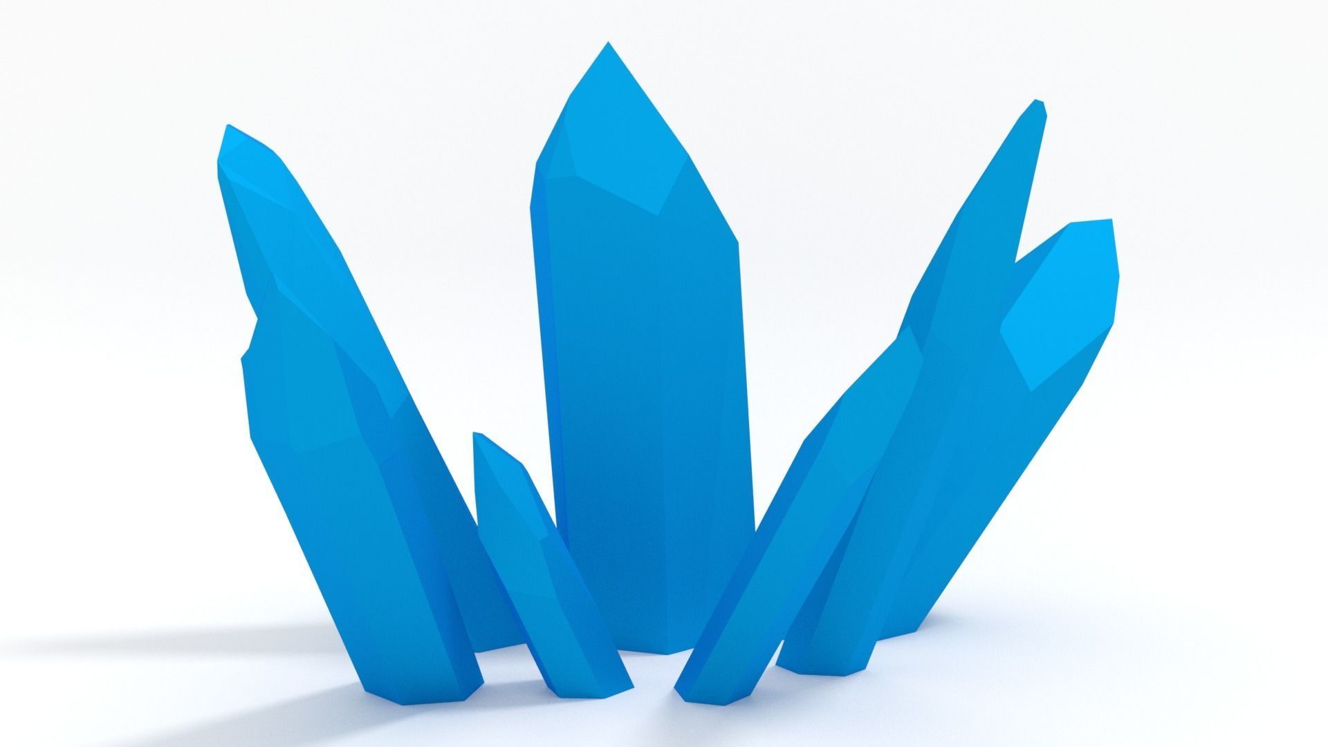 Crystals group of Free low-poly 3D model_4