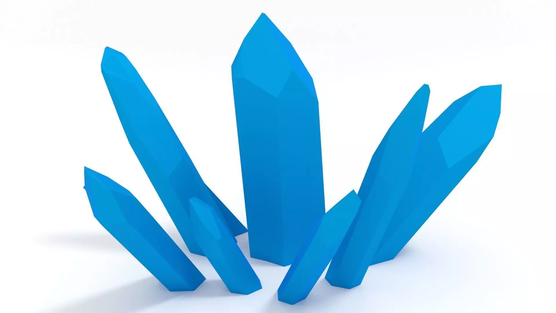 Crystals group of Free low-poly 3D model_0