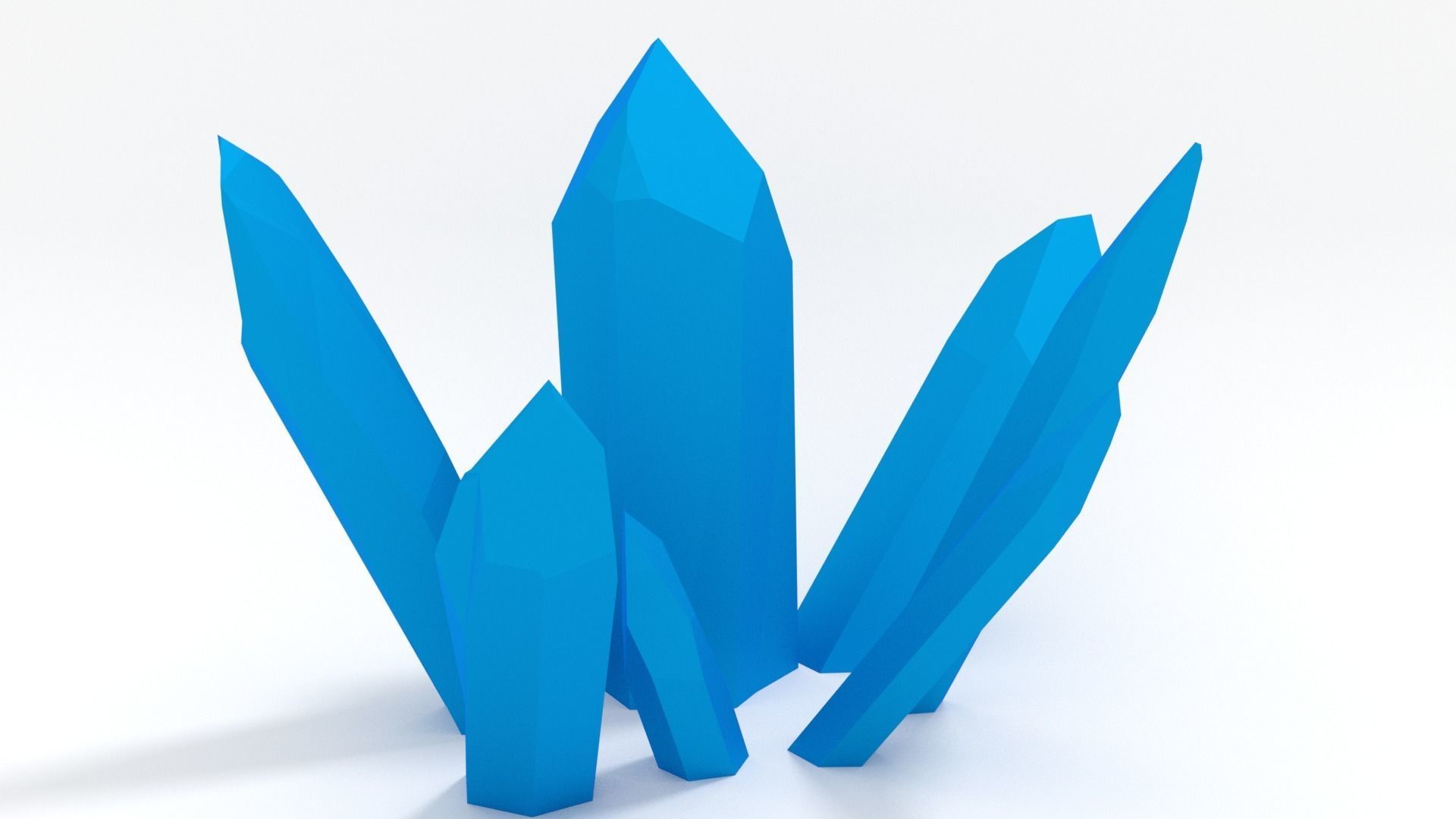 Crystals group of Free low-poly 3D model_5