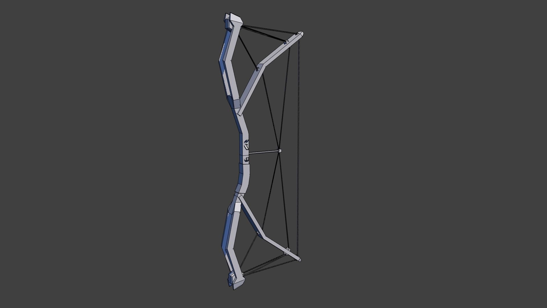Low poly tactical bow Free low-poly 3D model_5