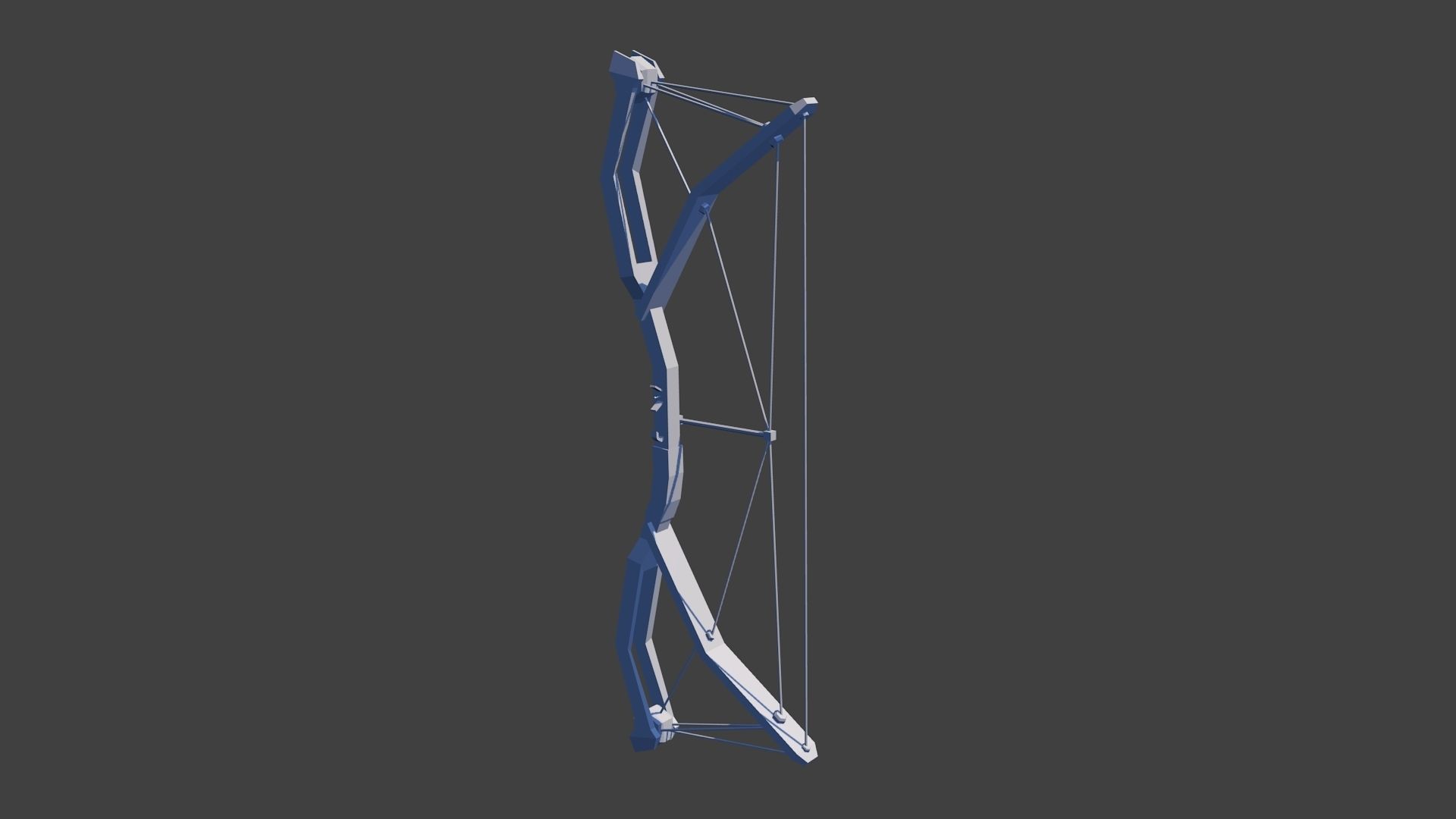 Low poly tactical bow Free low-poly 3D model_3