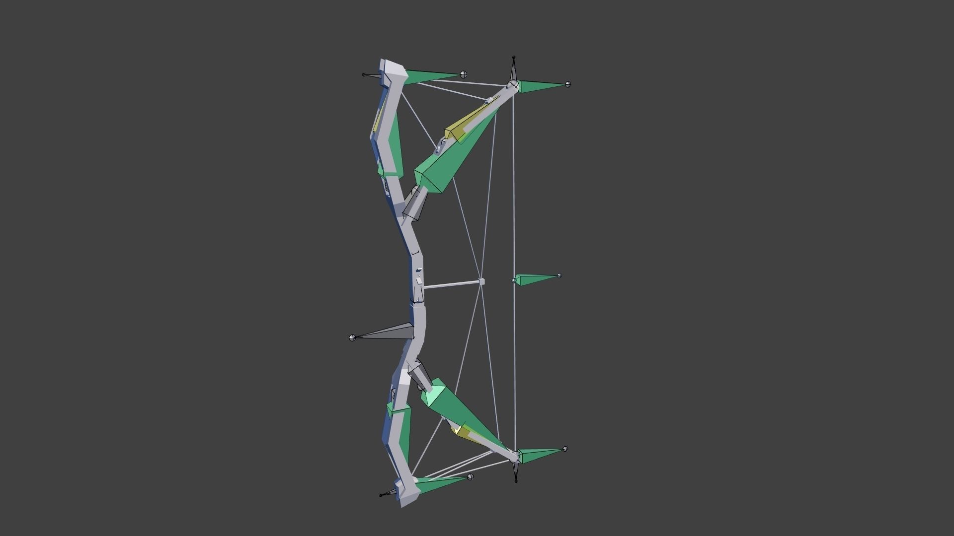 Low poly tactical bow Free low-poly 3D model_6