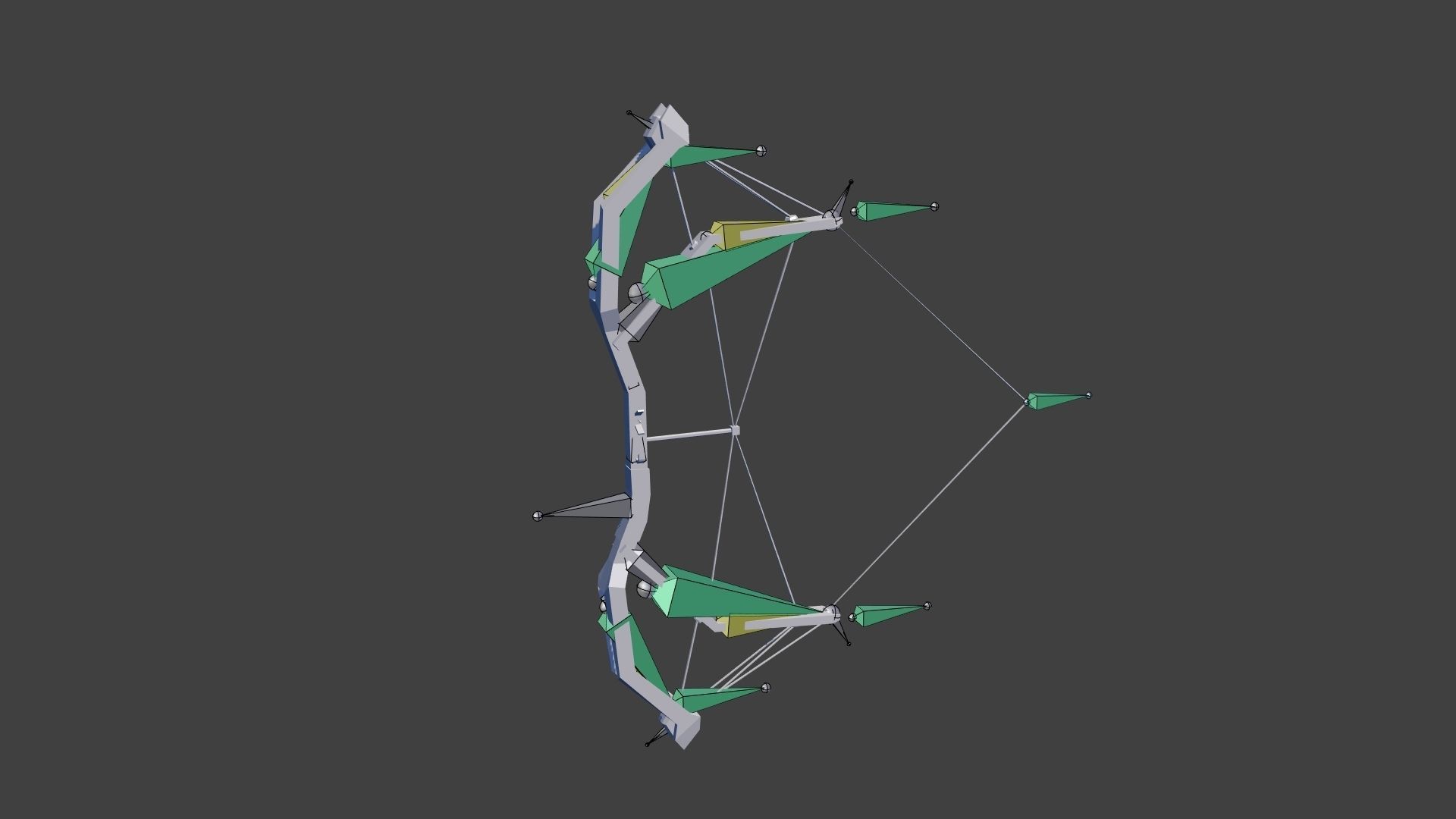 Low poly tactical bow Free low-poly 3D model_7