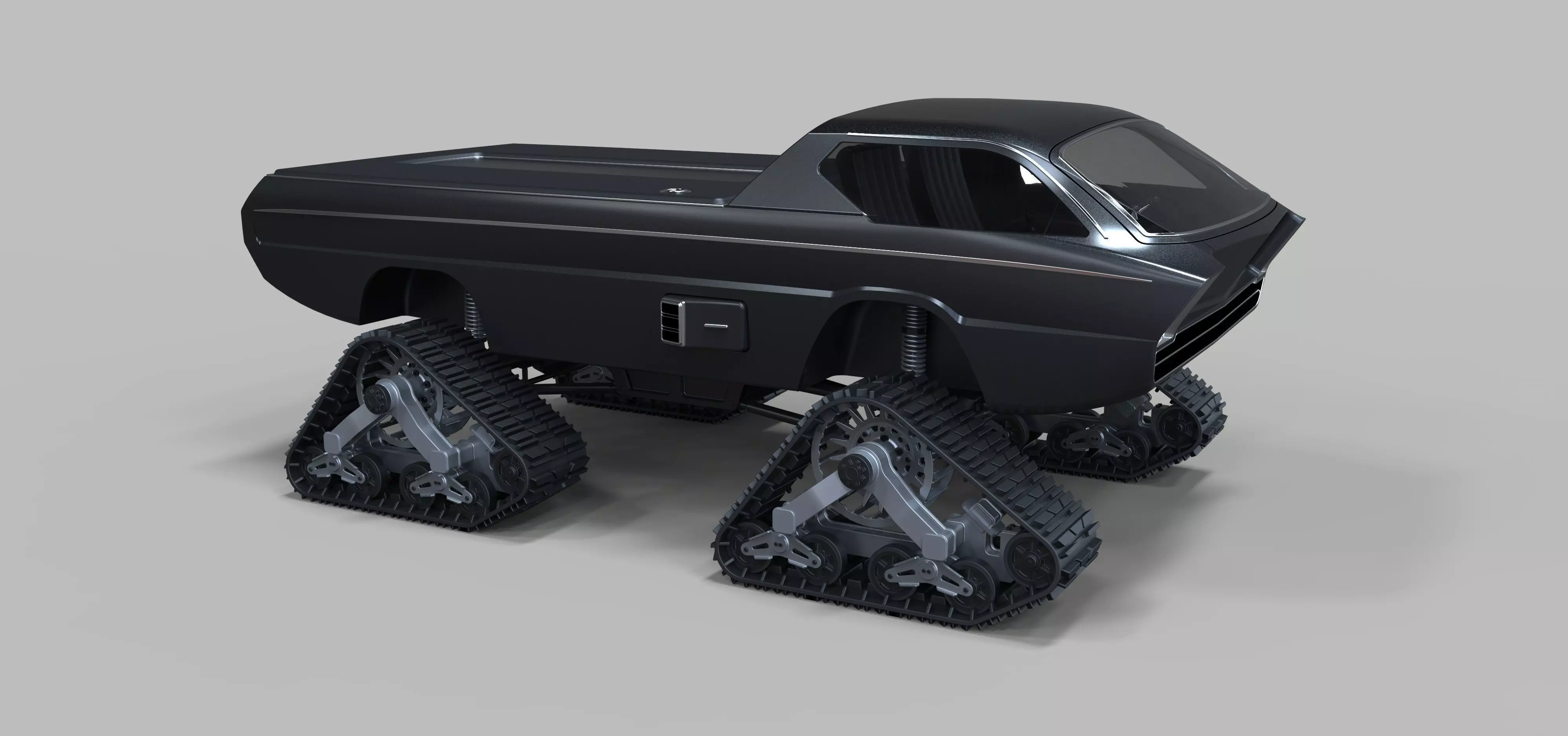 Dodge Deora with Mattracks Suspension tracks 3D model_0