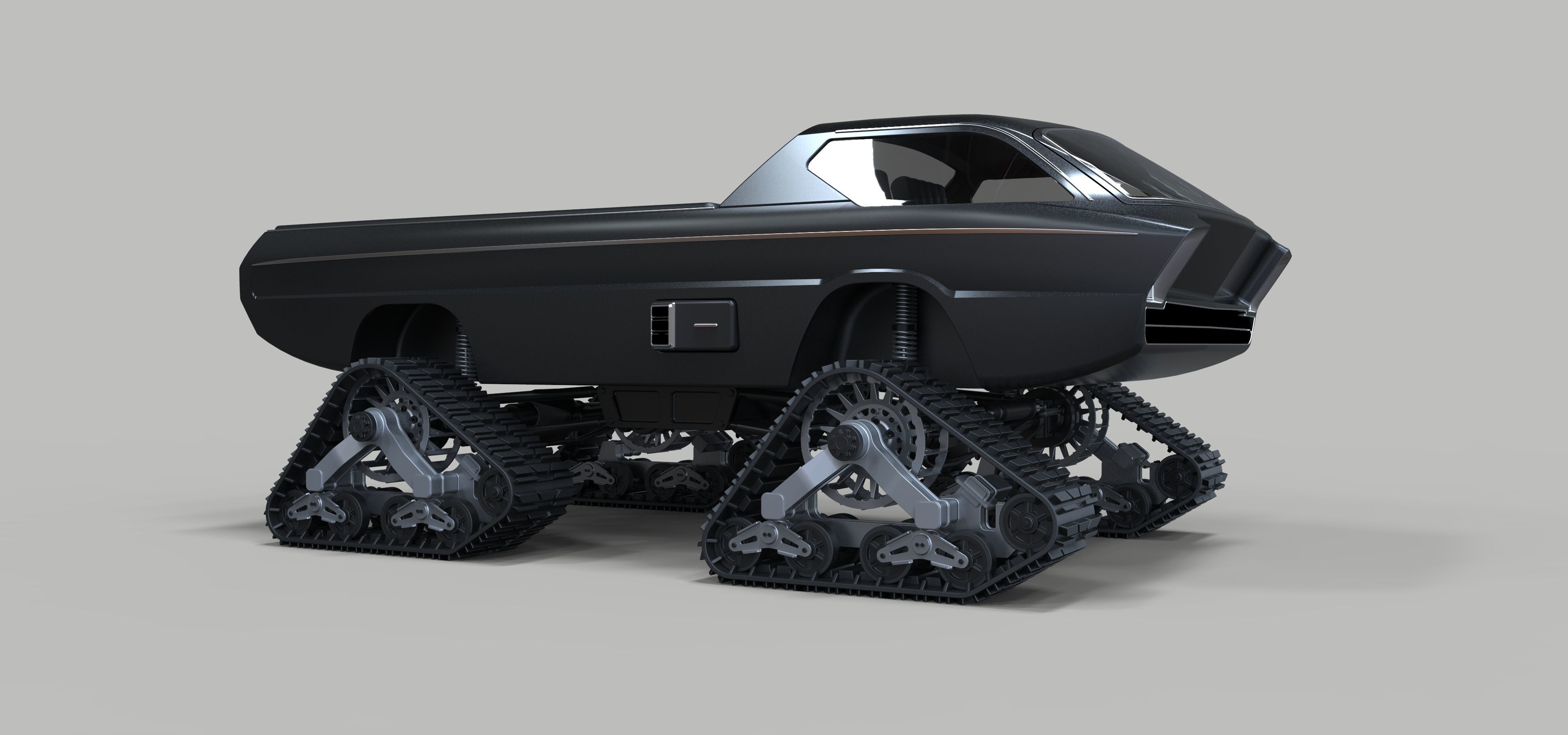 Dodge Deora with Mattracks Suspension tracks 3D model_1