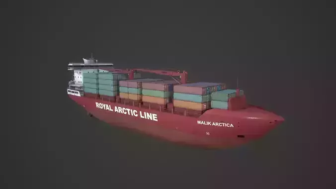 Container Ship Mary Arctica Low-poly 3D model