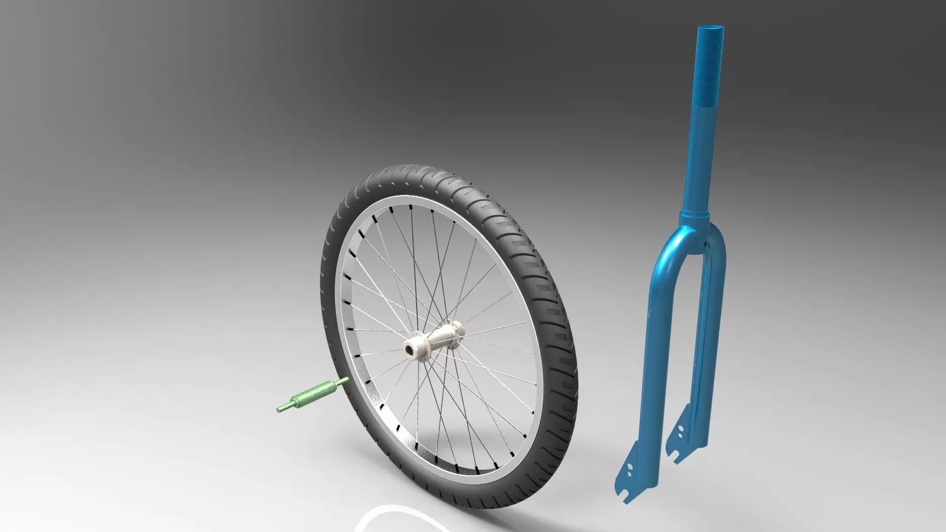 Bicycle Fork 3D model_0