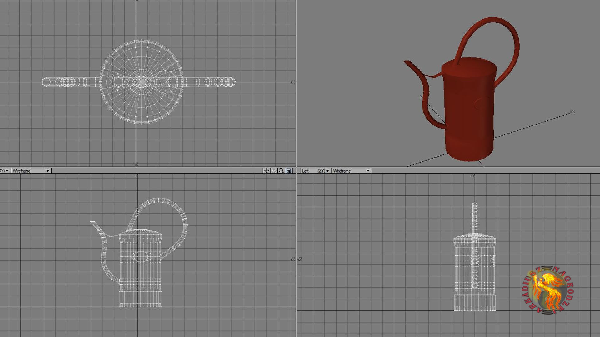 watering can Low-poly 3D model_3