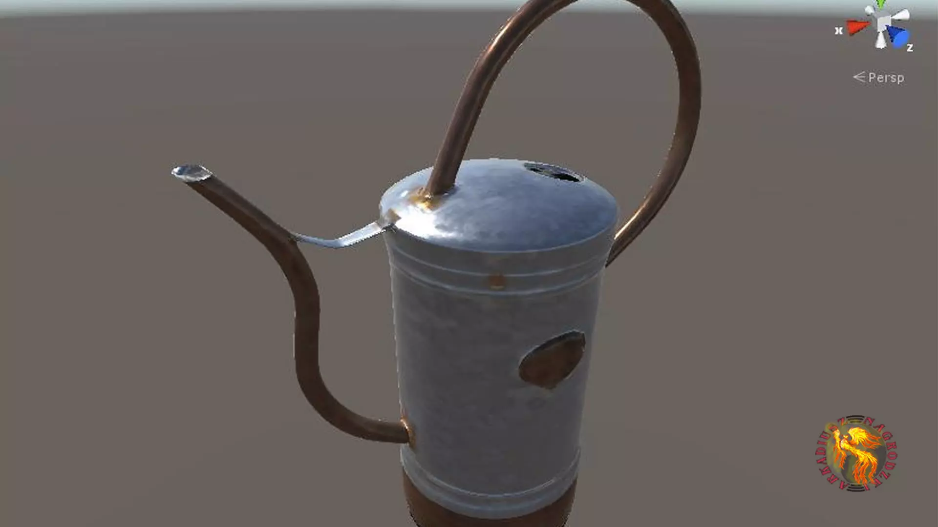 watering can Low-poly 3D model_0