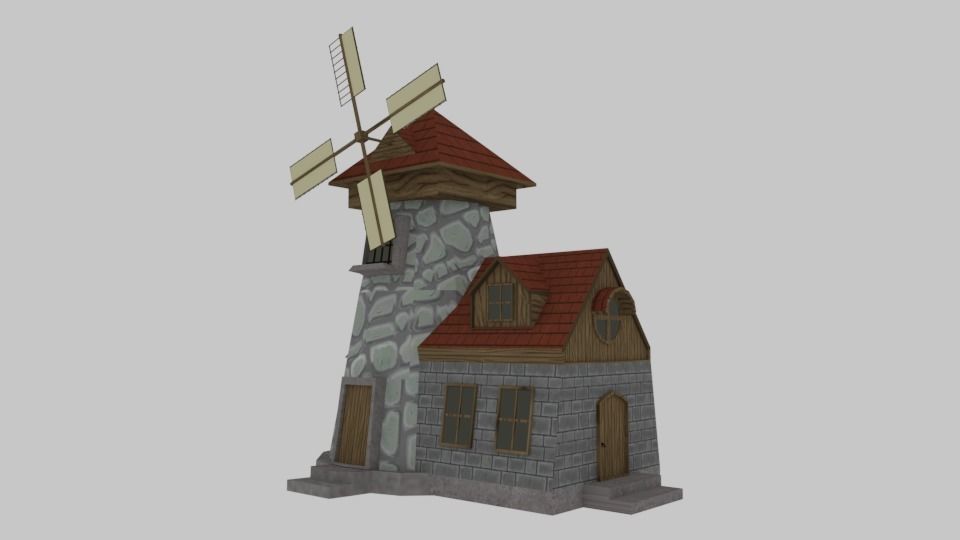 Medieval Fantasy House - Game Pack Low-poly 3D model_3