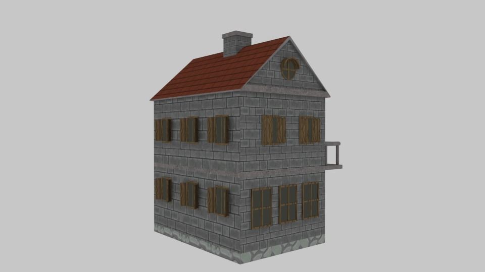 Medieval Fantasy House - Game Pack Low-poly 3D model_14