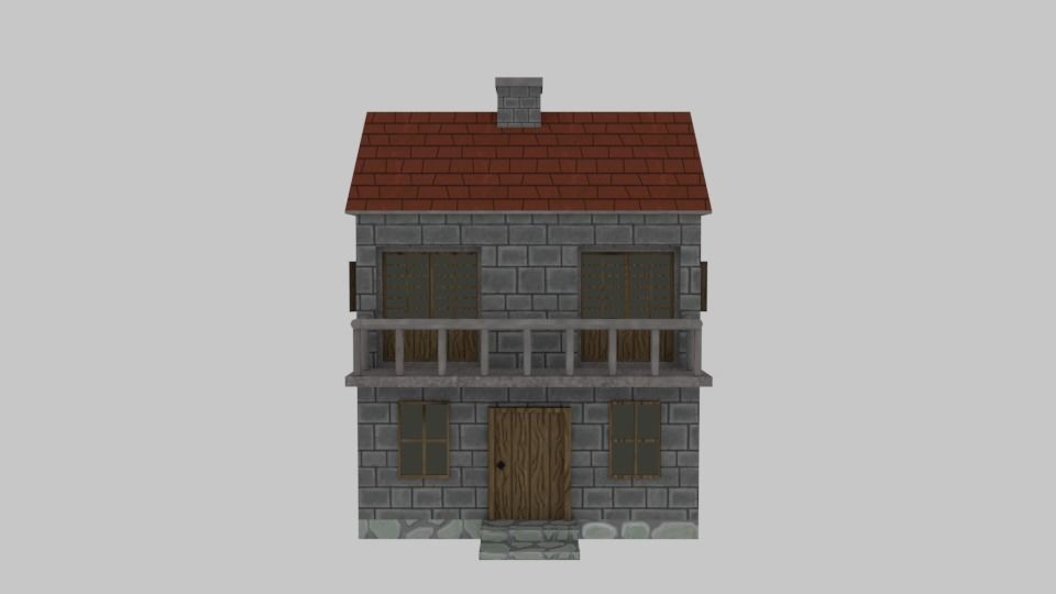 Medieval Fantasy House - Game Pack Low-poly 3D model_12