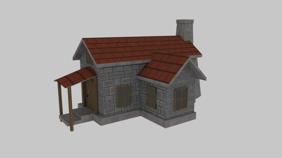 Medieval Fantasy House - Game Pack Low-poly 3D model_11
