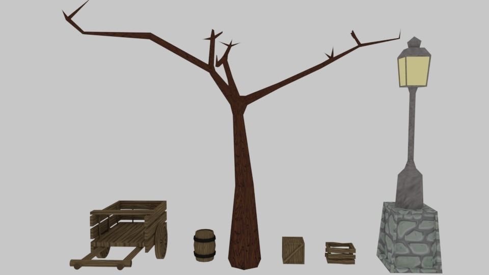 Medieval Fantasy House - Game Pack Low-poly 3D model_18