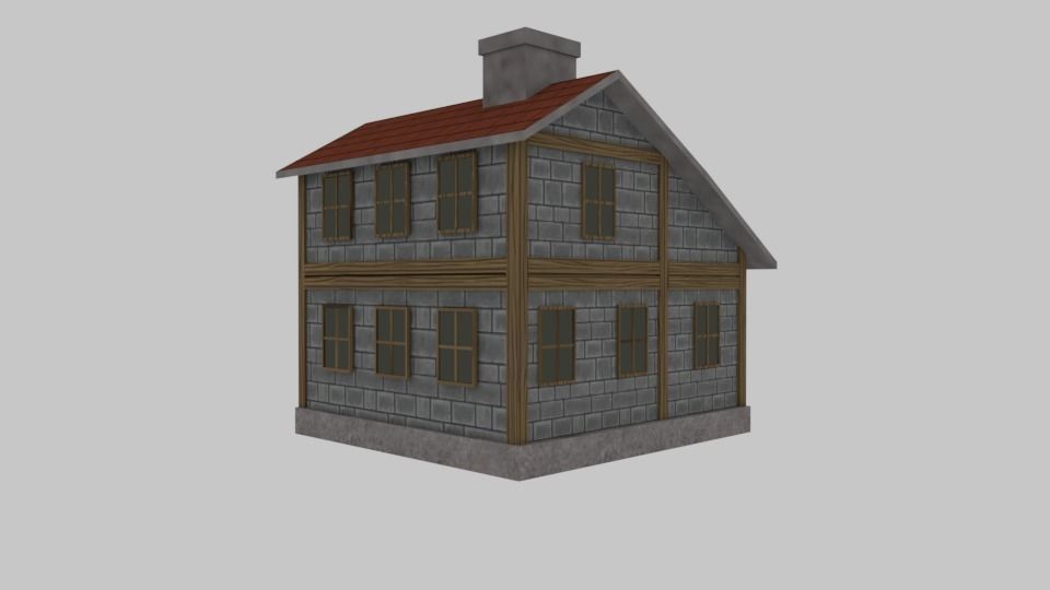 Medieval Fantasy House - Game Pack Low-poly 3D model_9