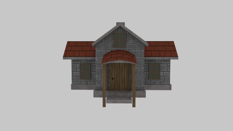Medieval Fantasy House - Game Pack Low-poly 3D model_10