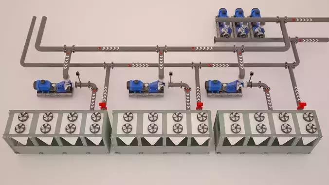 Chiller plan 3D model