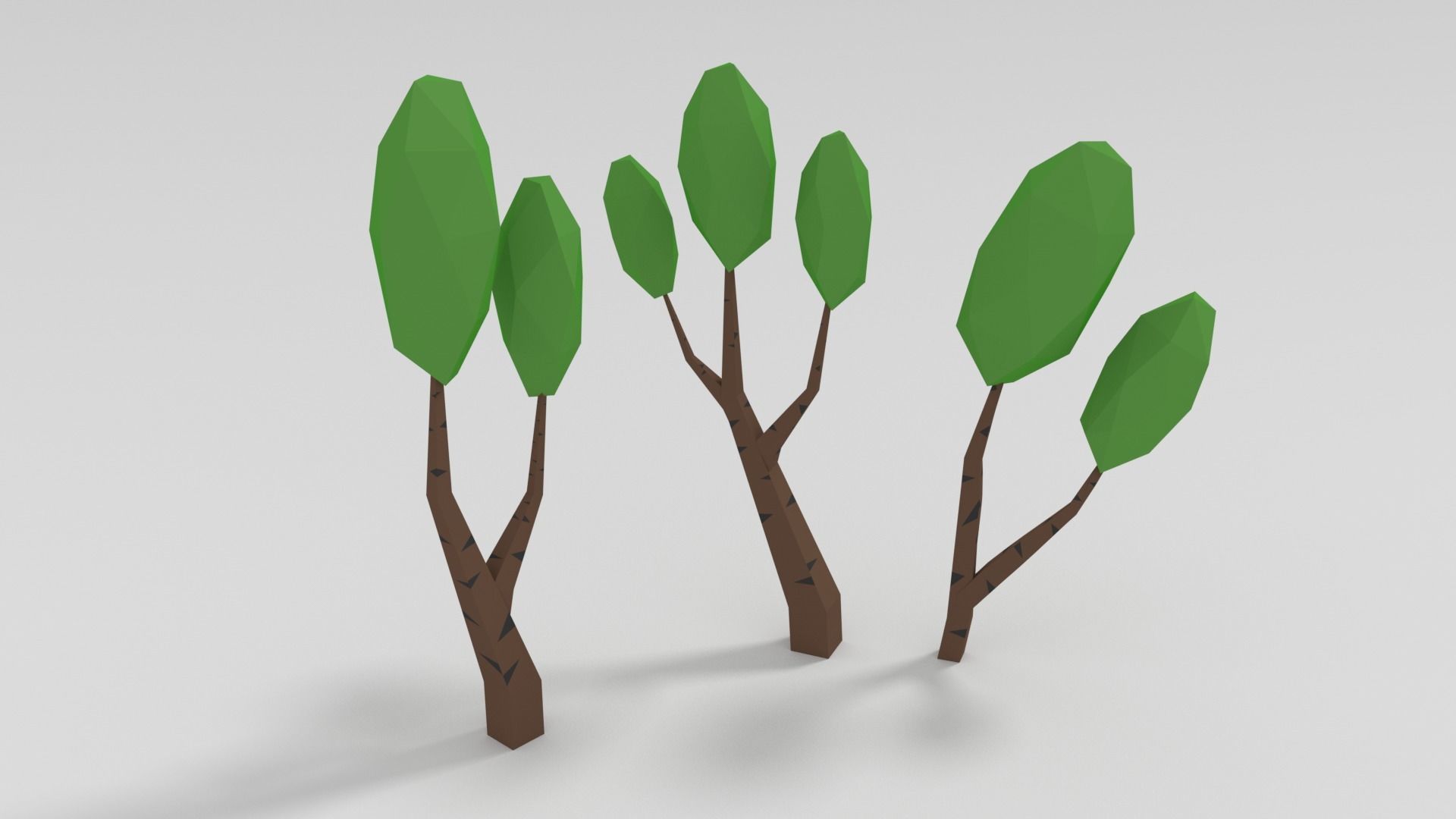Birch Tree Low-poly 3D model_3