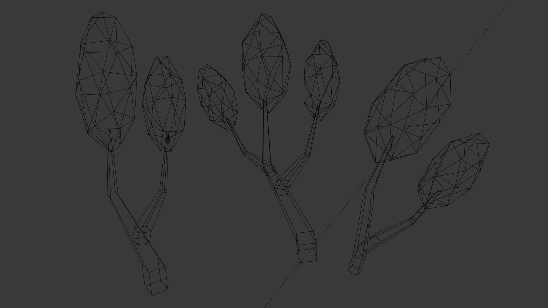 Birch Tree Low-poly 3D model_10