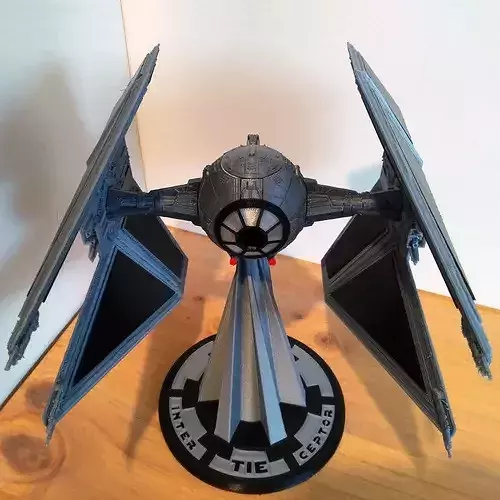 STAR WARS TIE INTERCEPTOR Detailed and printable 3D print model 7