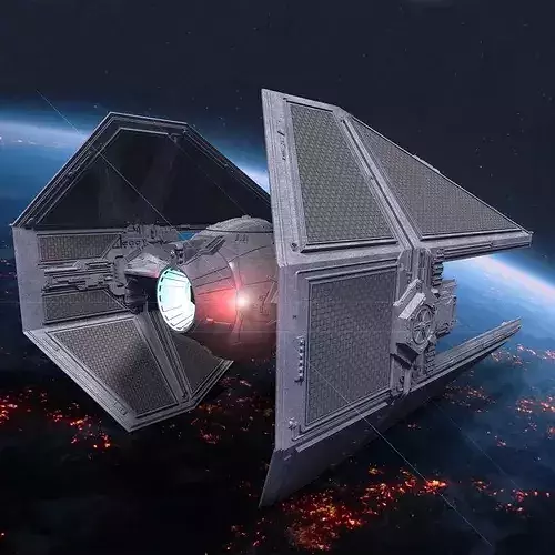 STAR WARS TIE INTERCEPTOR Detailed and printable 3D print model 4
