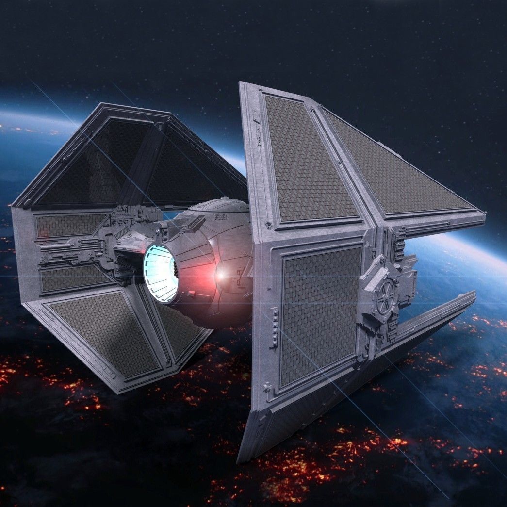 STAR WARS TIE INTERCEPTOR Detailed and printable 3D print model_3