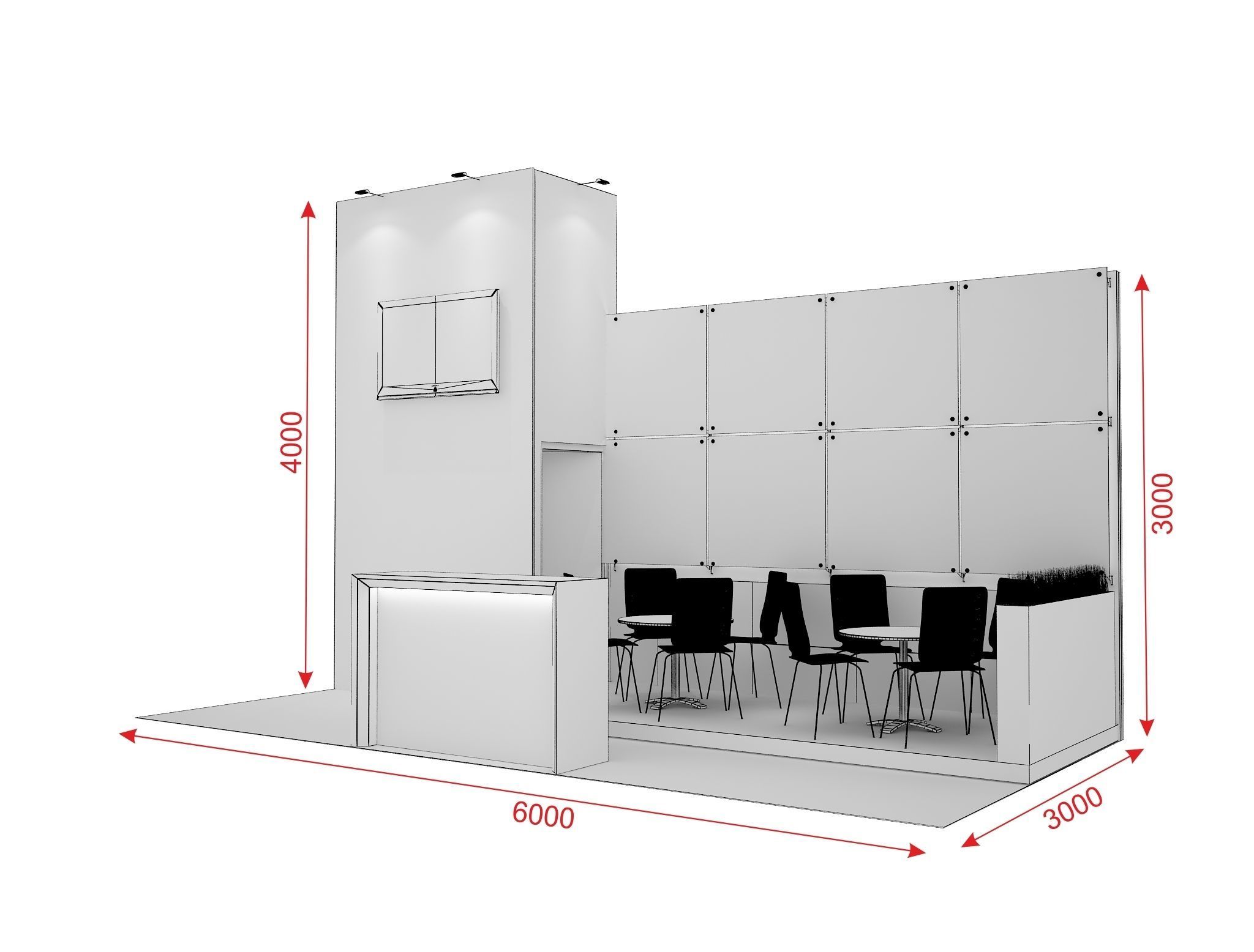 Exhibition stand 6x3 3D model_2