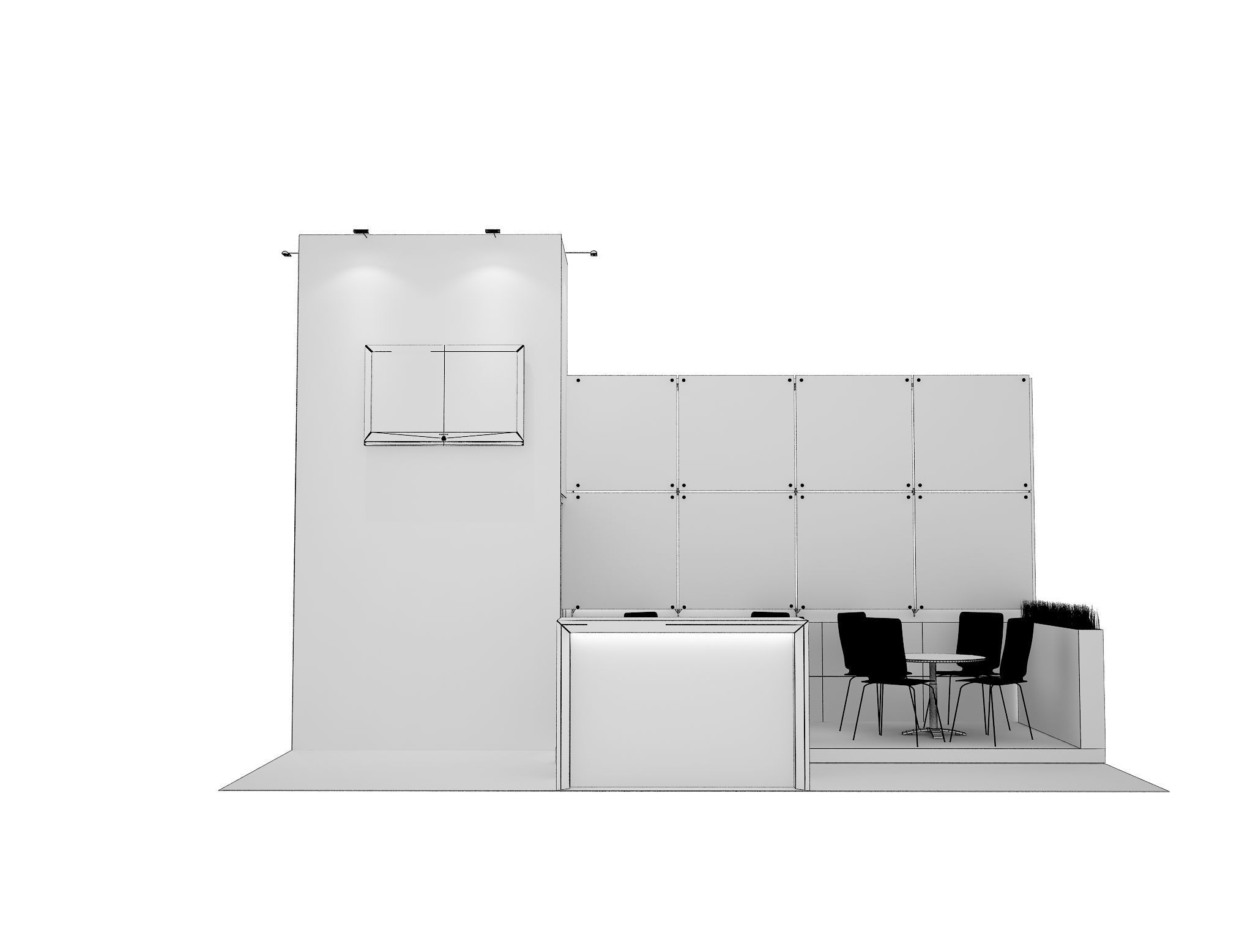 Exhibition stand 6x3 3D model_3