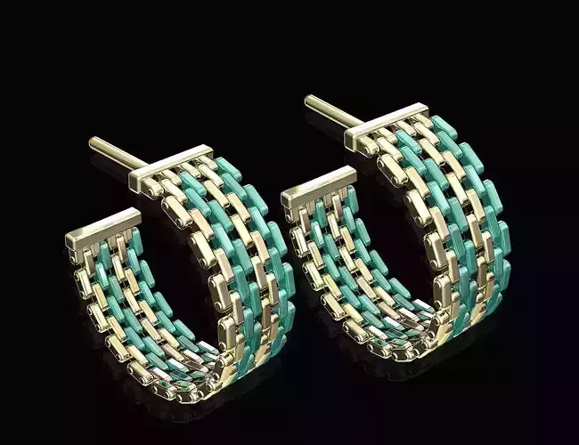 earrings of enamel plated pieces