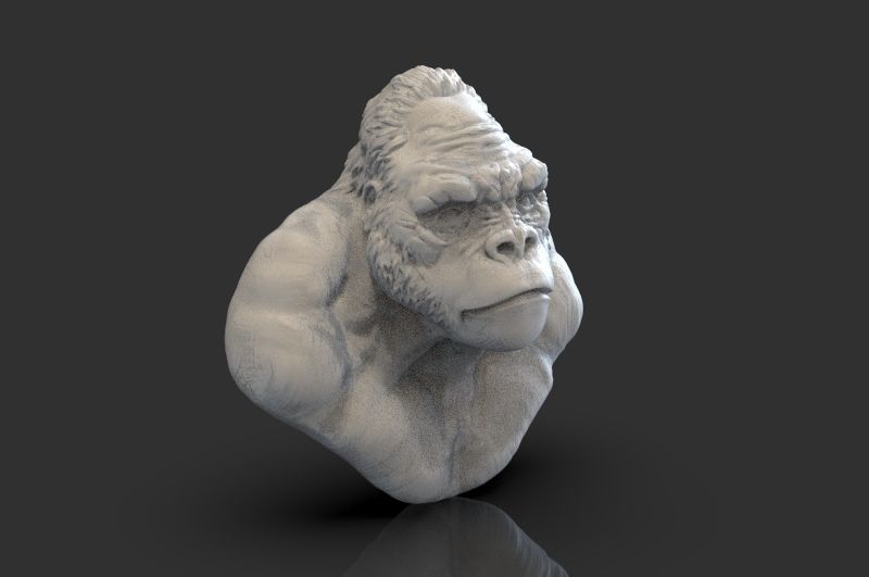 Bust of Garilla  3D print model_1