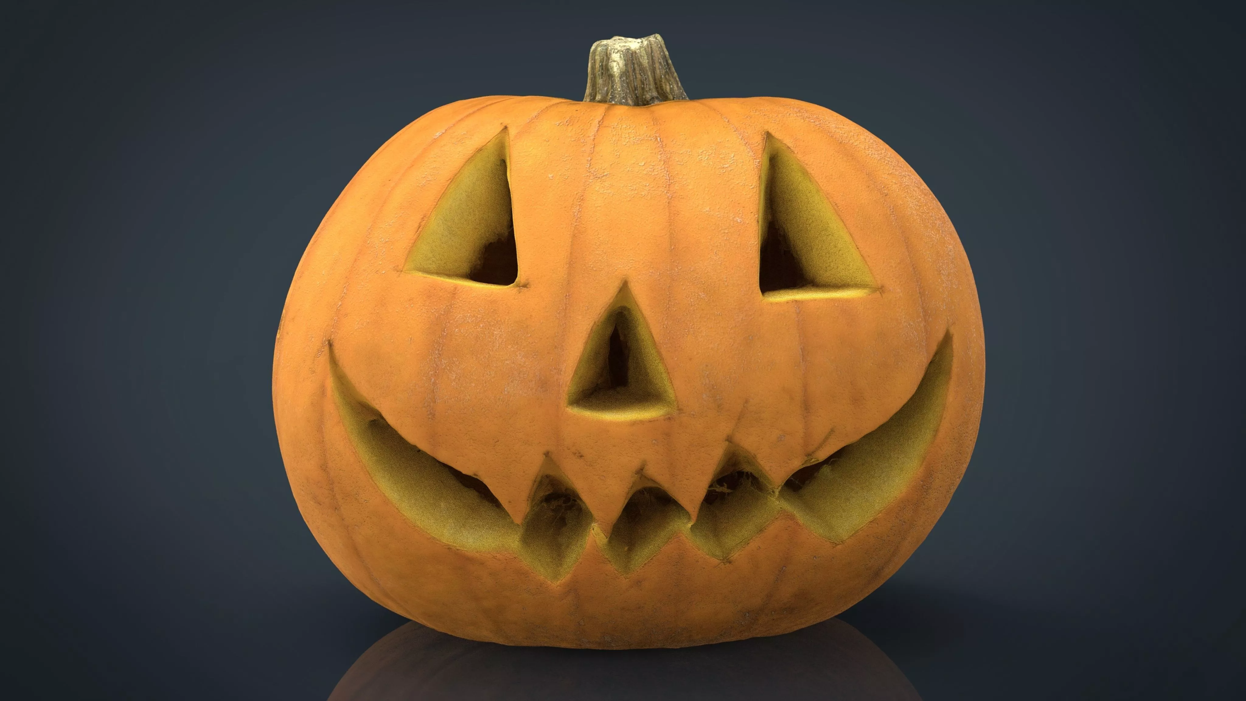 Realistic Halloween Pumpkin Low-poly 3D model