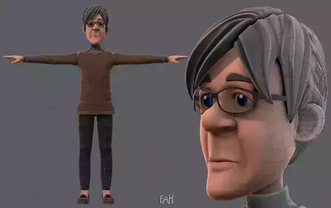 Old man character V01