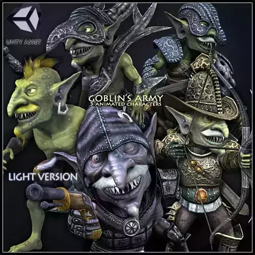 Goblins Army Light Version Low-poly 3D model