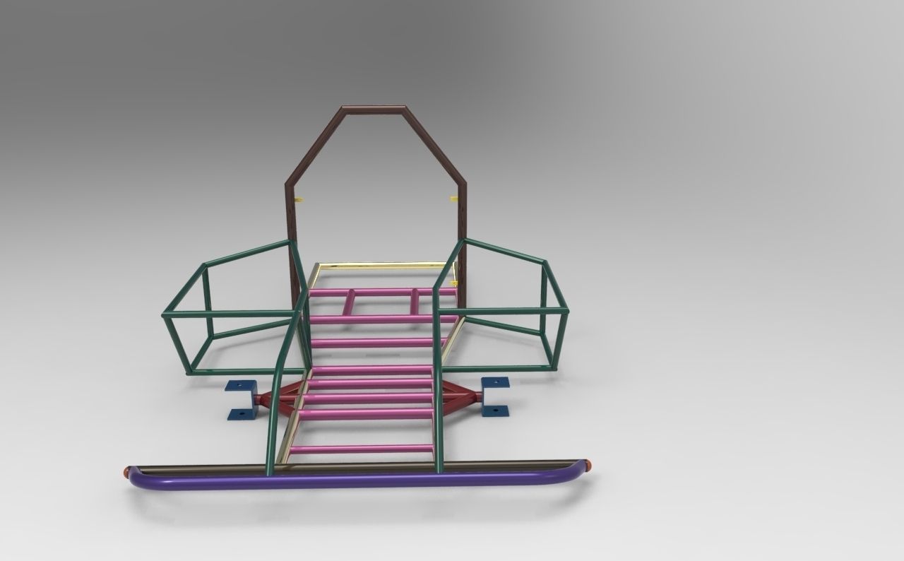 Go-Kart Chassis Free 3D model_1
