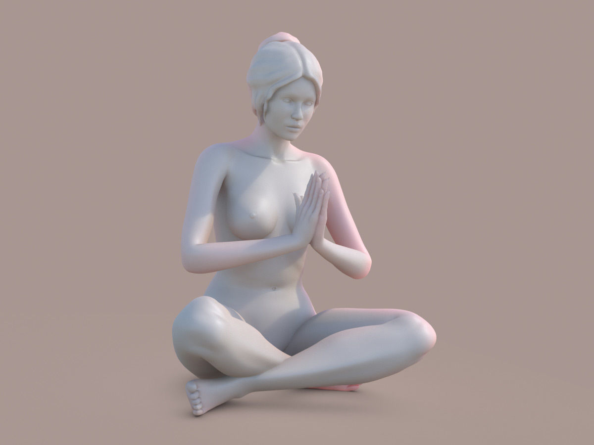 Woman Yoga 03 3D print model_3